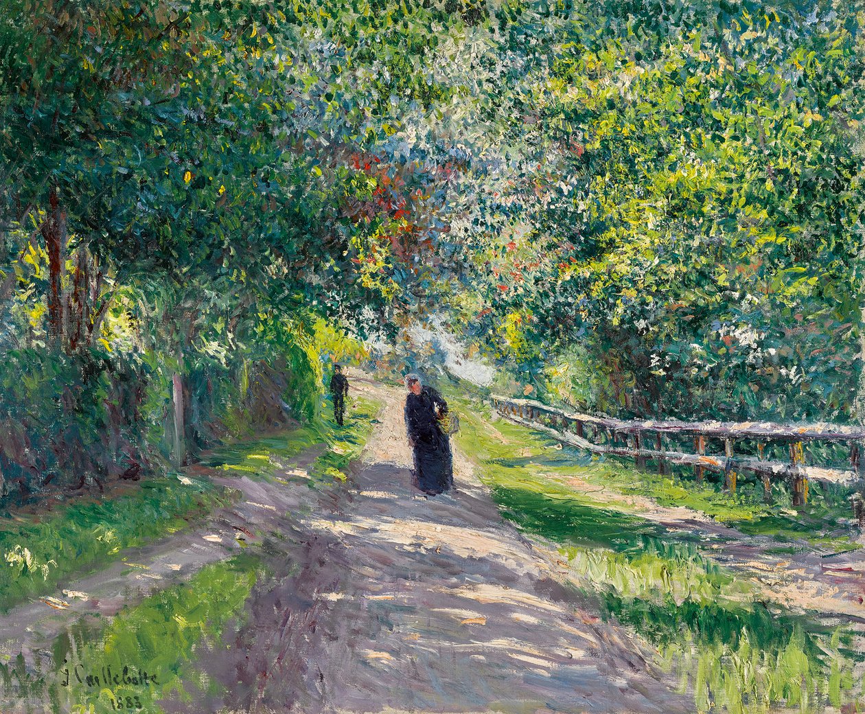 Német: Allee der Villa des Fleurs in Trouville A Trouville-i Villa des Fleurs sugárútja alkotó: Gustave Caillebotte