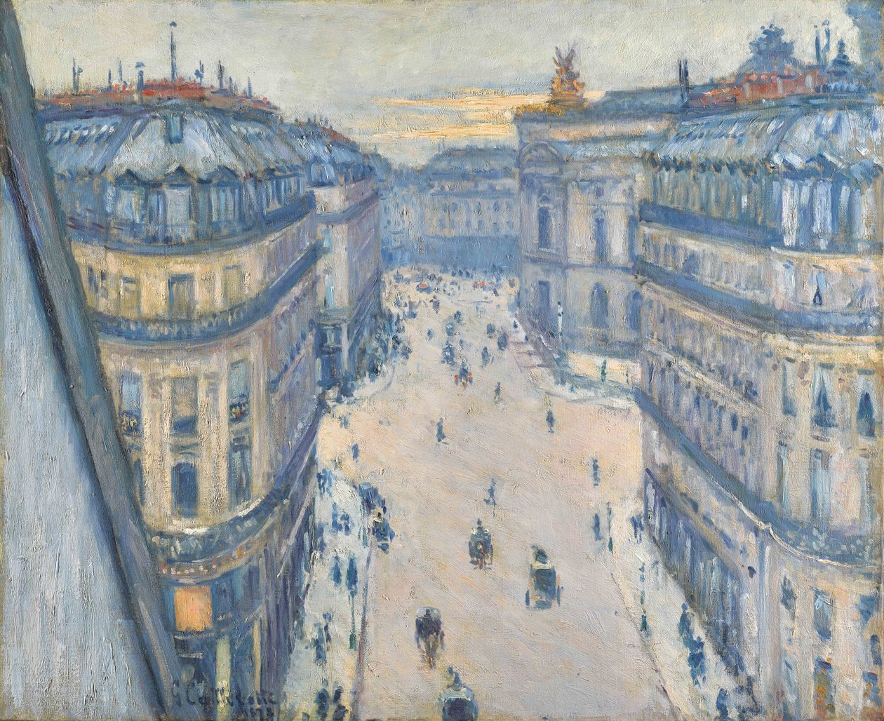 Halévy utca, kilátás a hetedik emeletről alkotó: Gustave Caillebotte