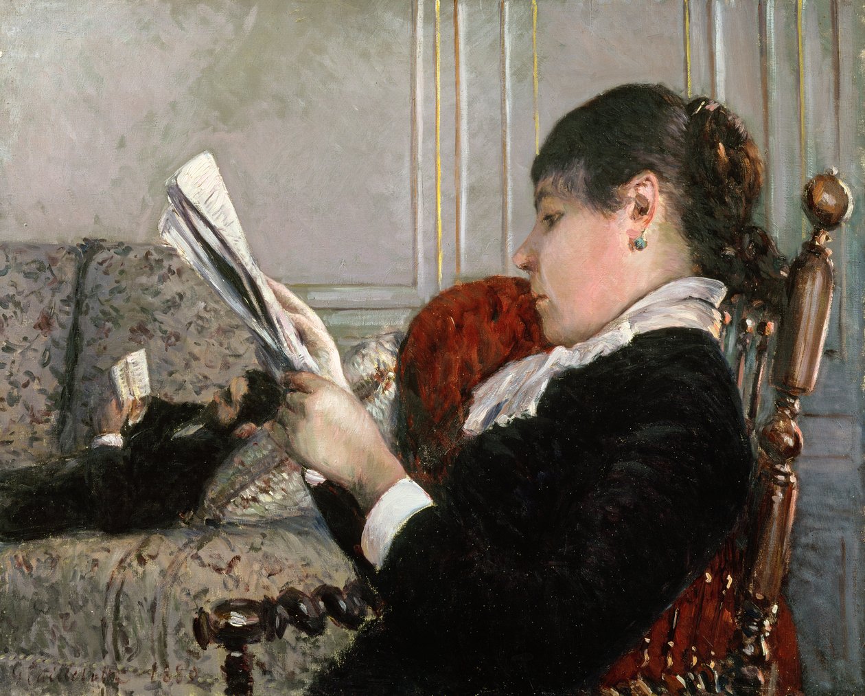 Belső, Olvasó asszony, 1880 alkotó: Gustave Caillebotte