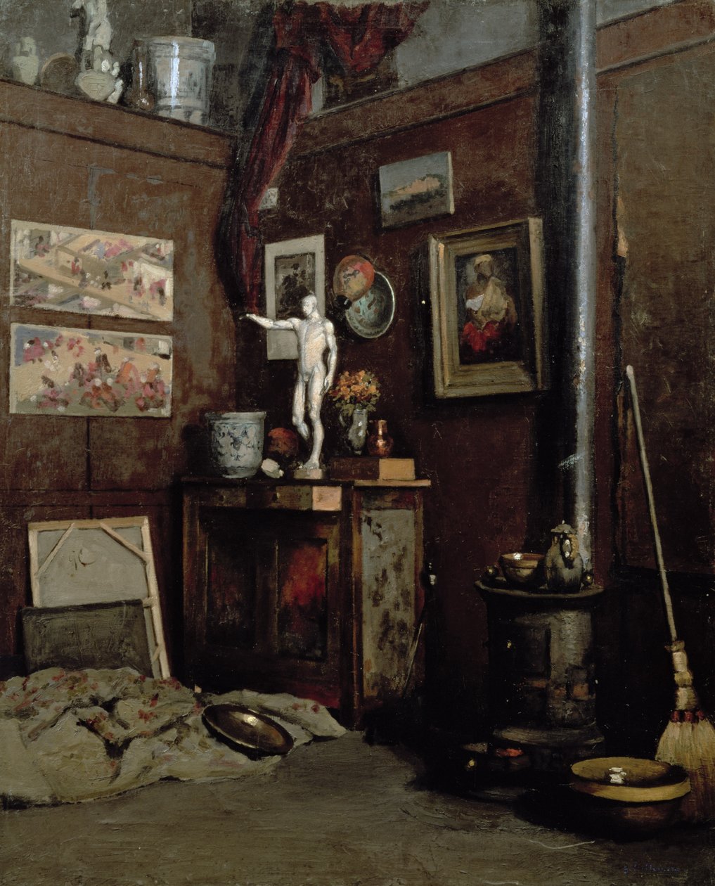 Egy műterem belseje, 1872-74 körül (olaj, vászon) alkotó: Gustave Caillebotte
