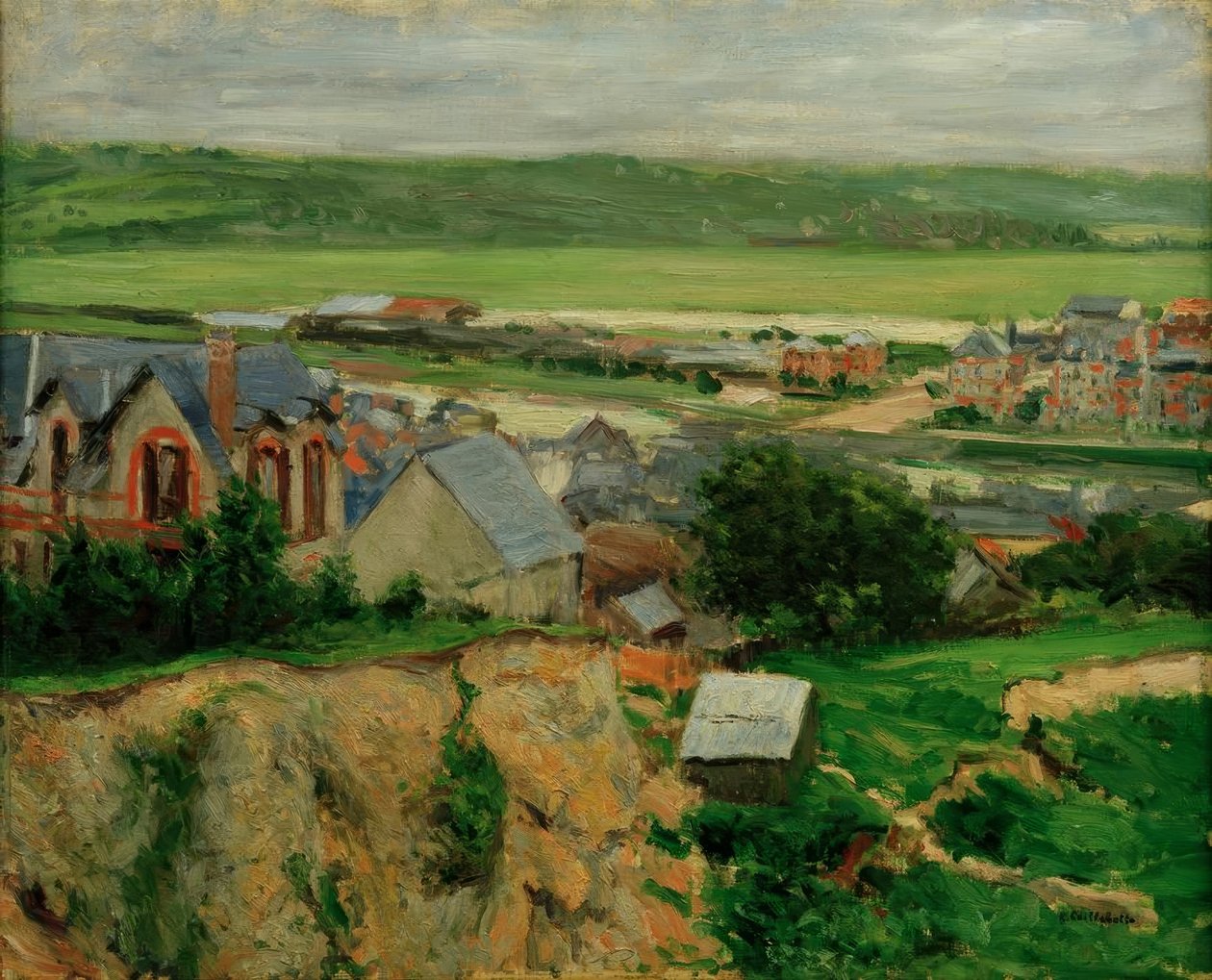 A Touques-völgy, Trouville alkotó: Gustave Caillebotte