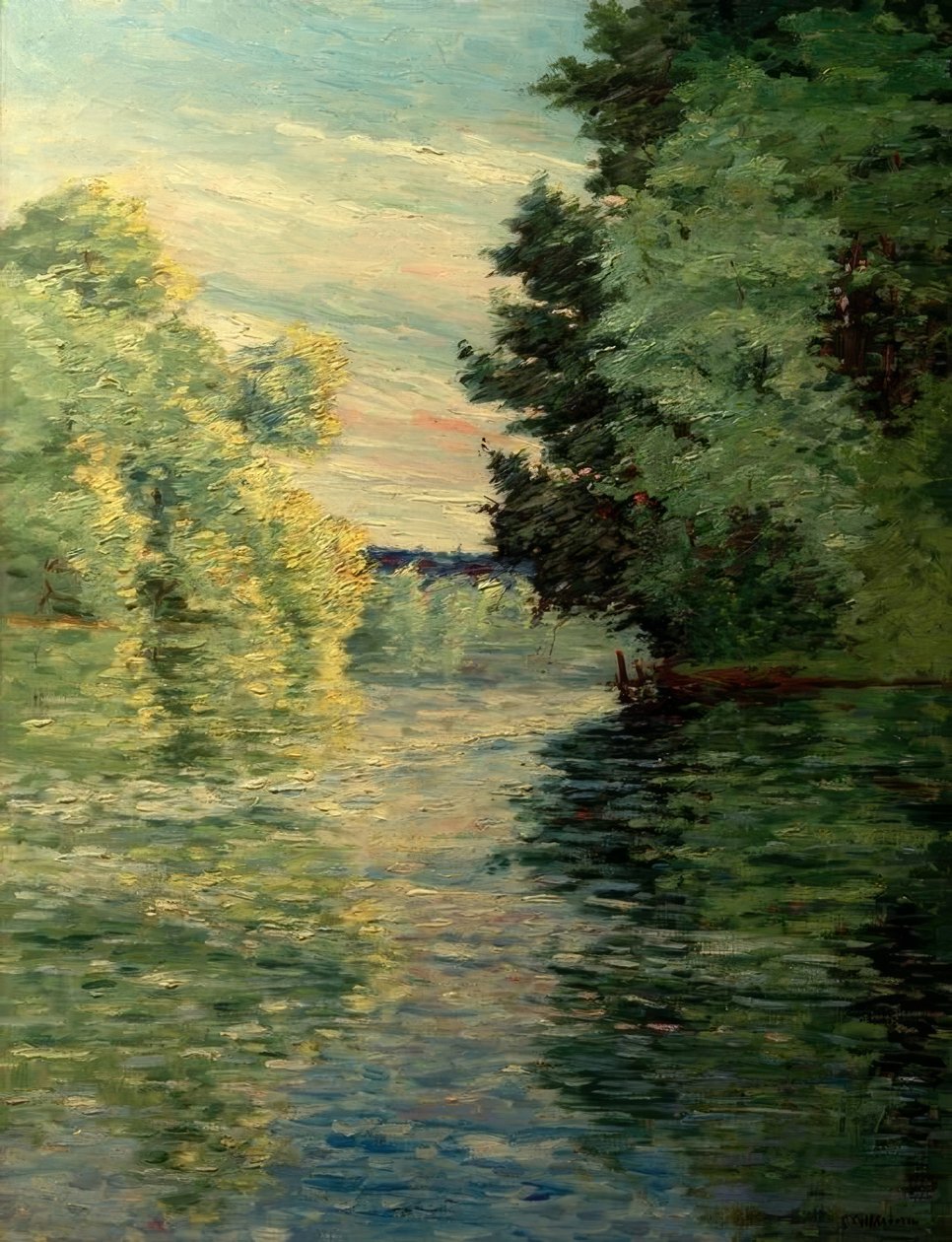 A Szajna kis ága Argenteuil közelében alkotó: Gustave Caillebotte