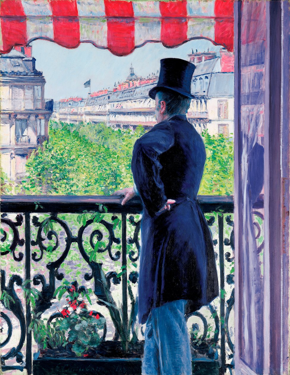 Férfi az erkélyen, Boulevard Haussmann, 1880 alkotó: Gustave Caillebotte