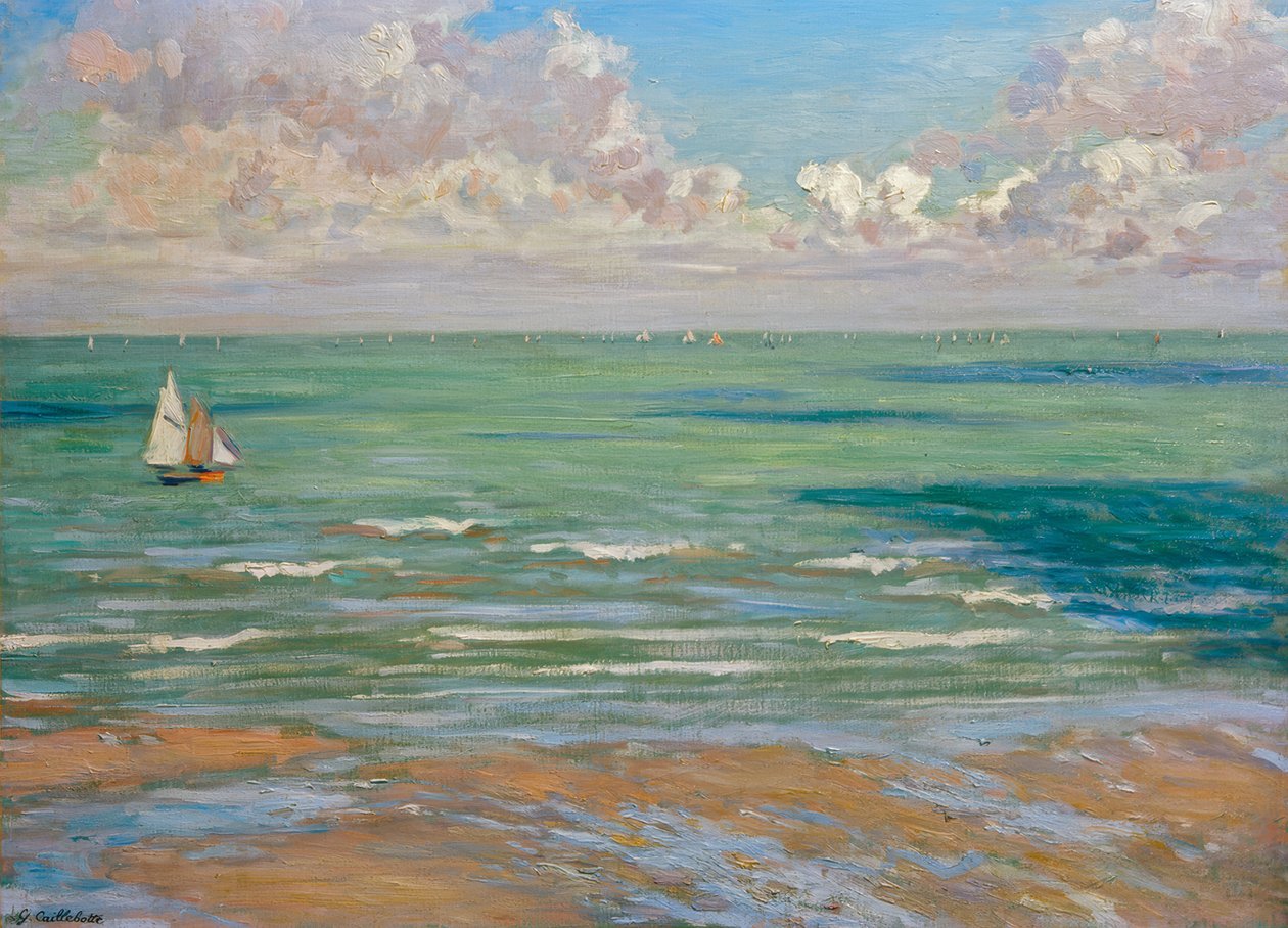 Tengerészgyalogos (od. Marine, regatták Villersben) alkotó: Gustave Caillebotte