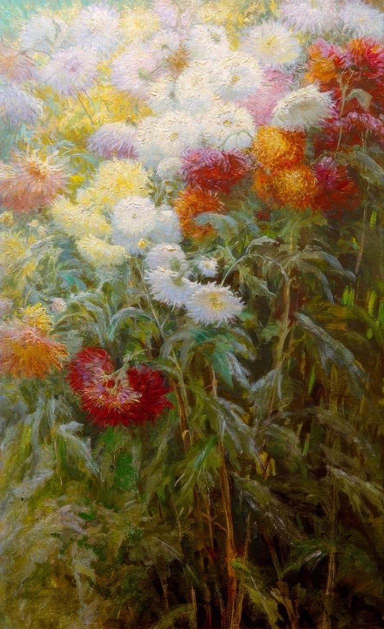 Krizantém masszívum, Petit Gennevilliers kert alkotó: Gustave Caillebotte