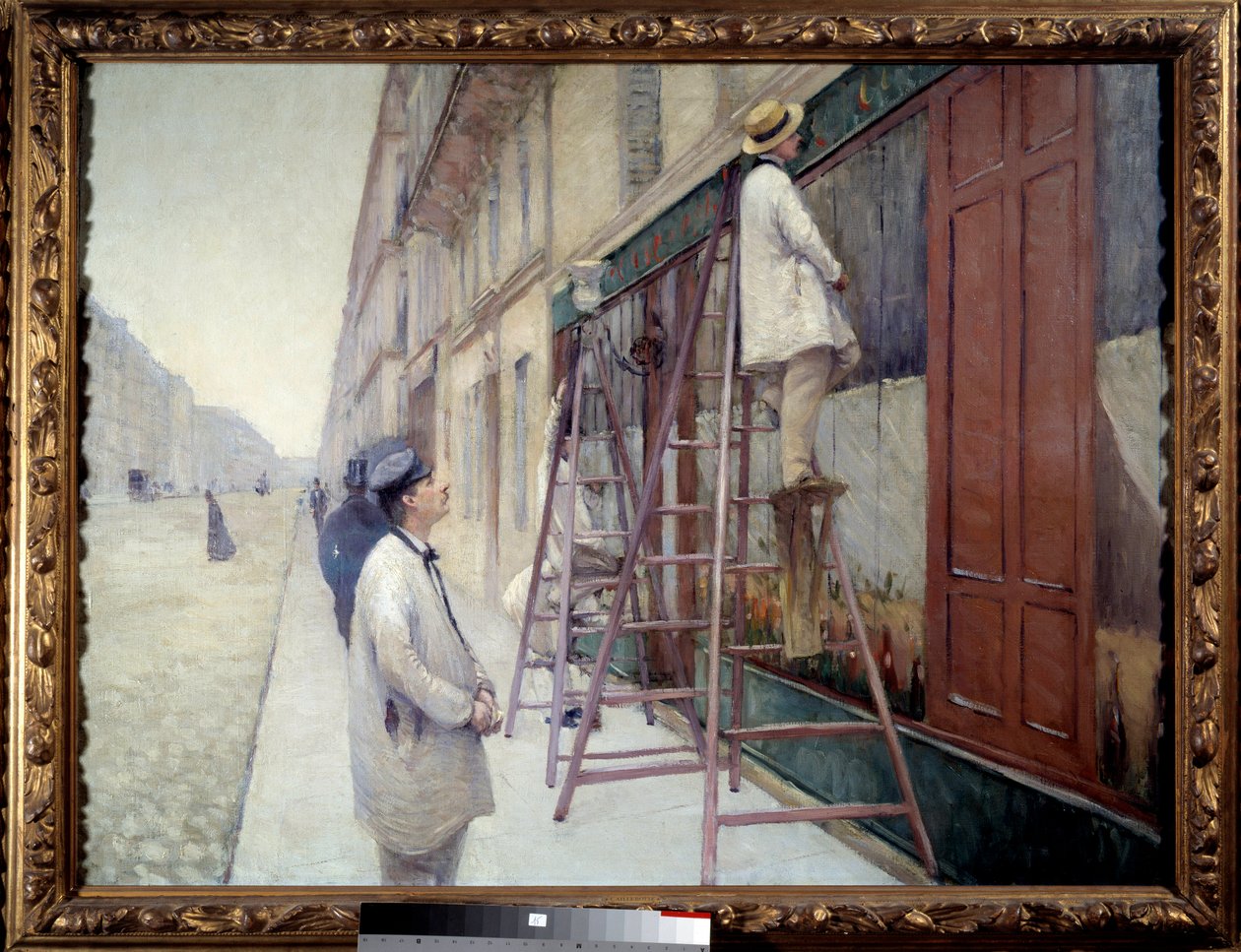 Festők az épületben 1877-ben. Gustave Caillebotte festménye alkotó: Gustave Caillebotte