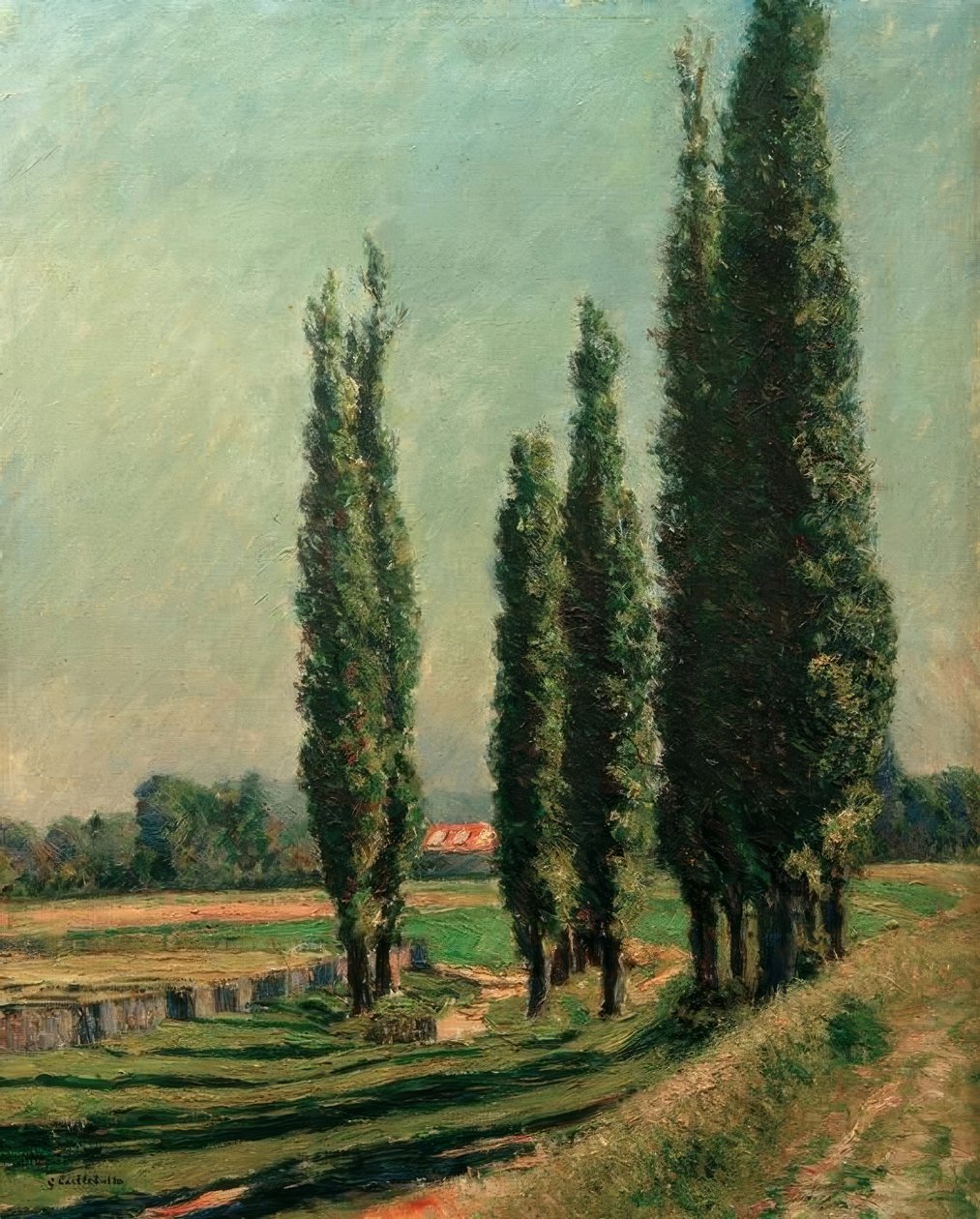 Nyárfák Argenteuil gátján, Petit Gennevilliersnél alkotó: Gustave Caillebotte
