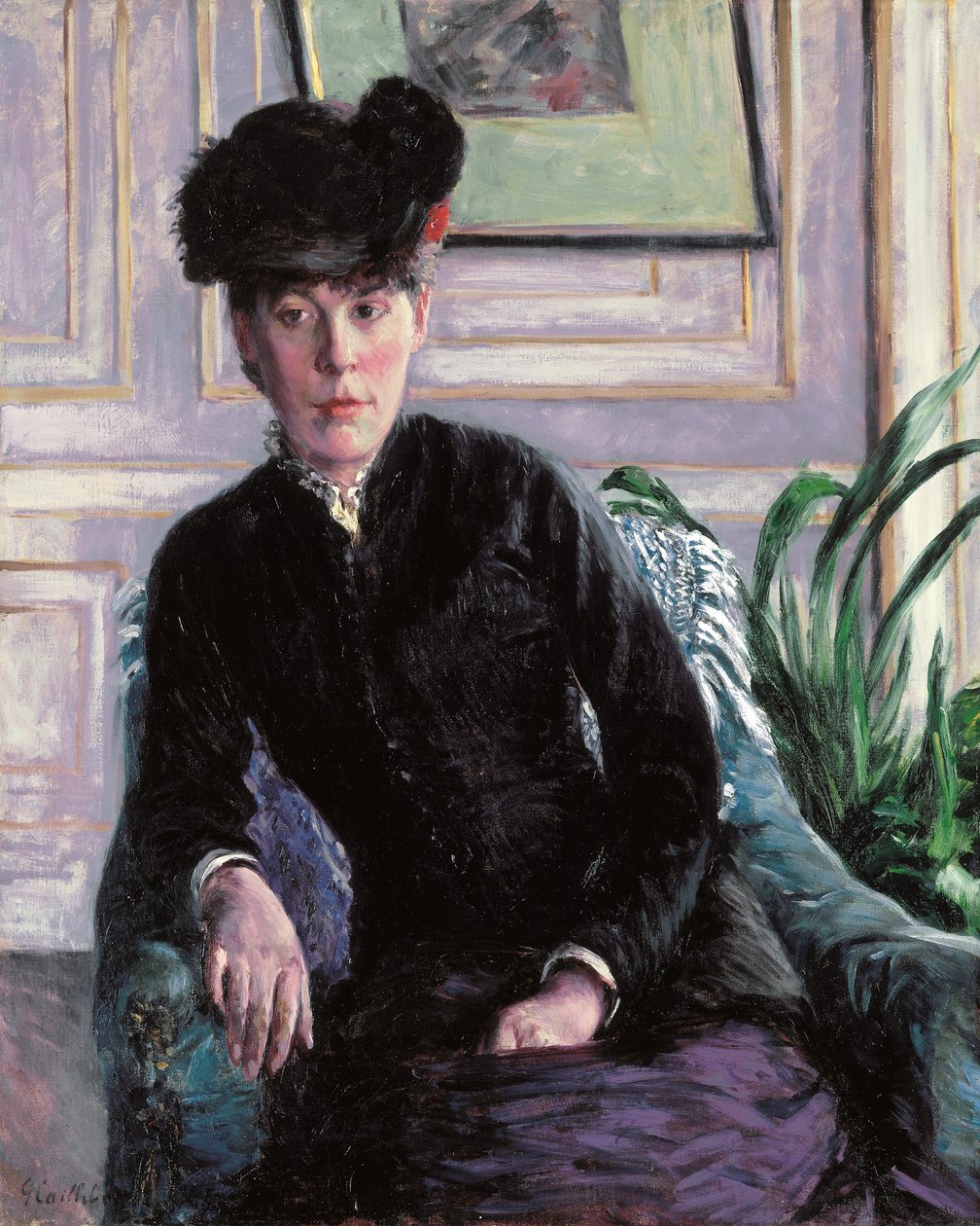 Fiatal nő portréja enteriőrben (Portrait de Mme H), 1877 körül (olaj, vászon) alkotó: Gustave Caillebotte