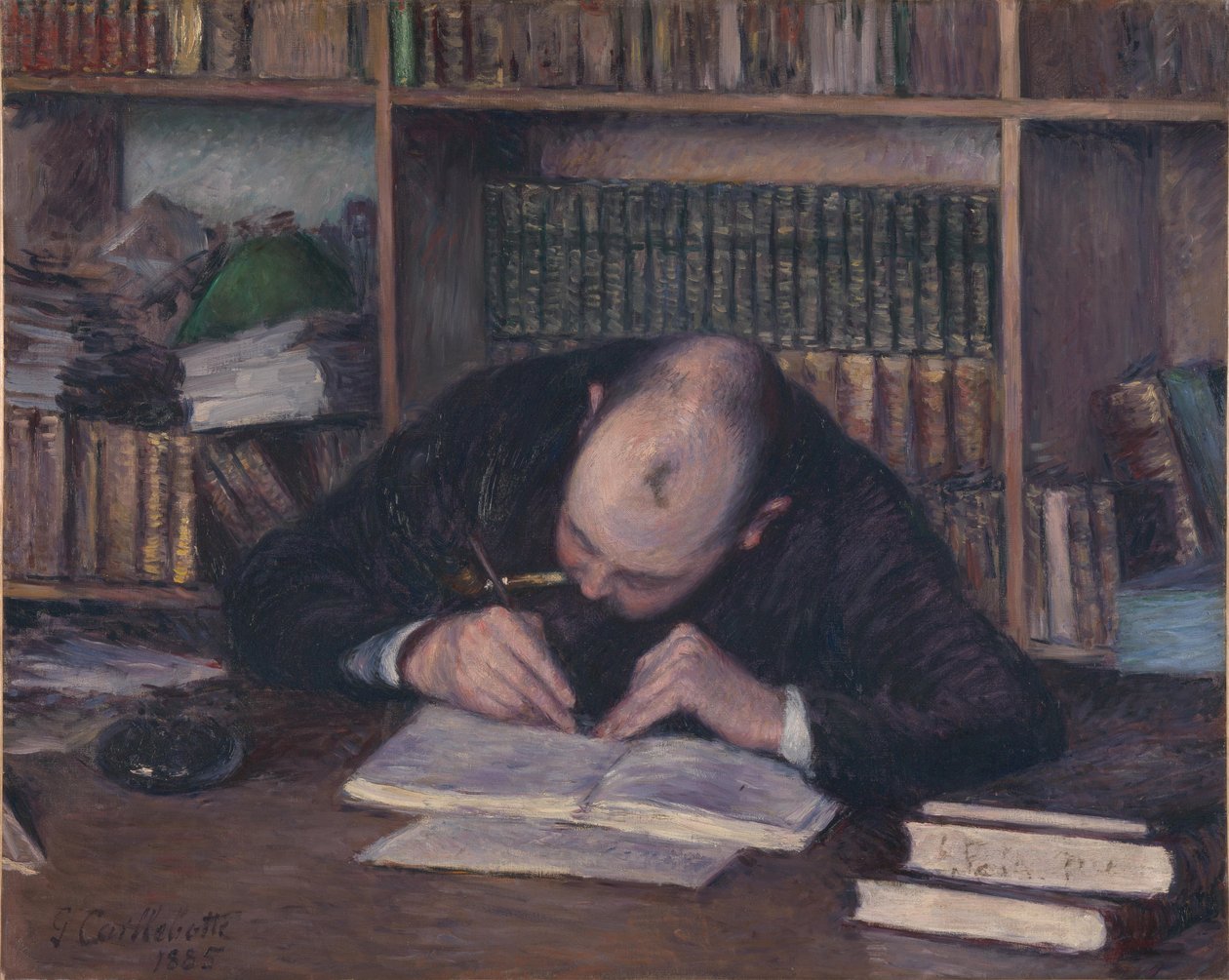 E. J. Fontaine könyvkereskedő portréja, 1885 alkotó: Gustave Caillebotte