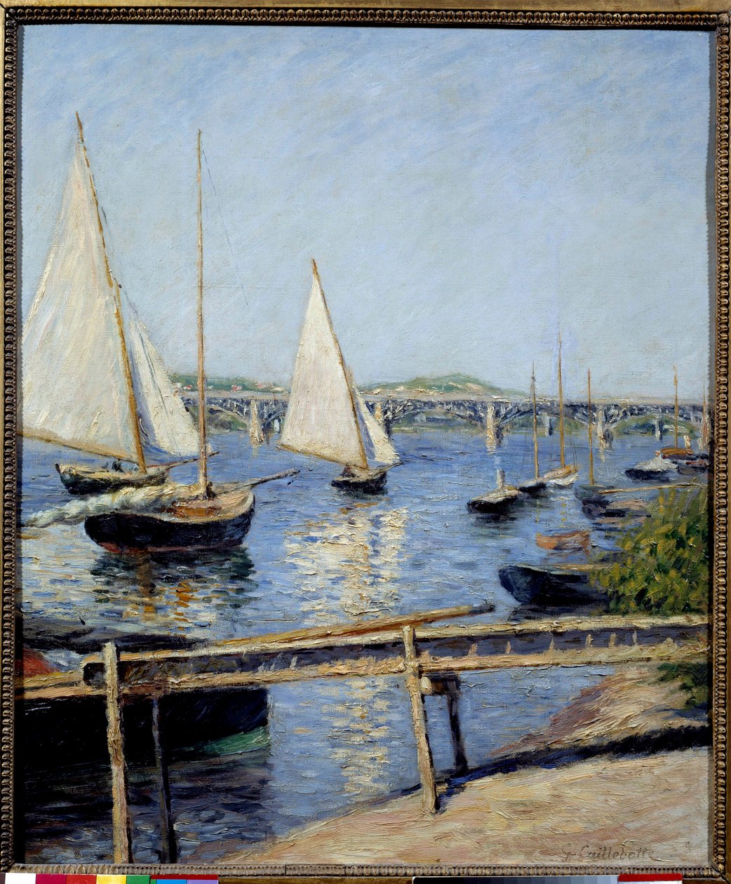 Vitorlások Argenteuilban Gustave Caillebotte (1848-1894) festménye 1888 V. 0,65x0,55 m Párizs, musee d