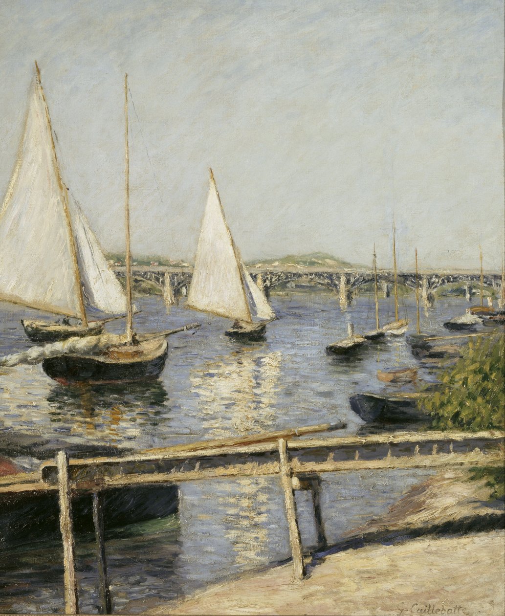 Vitorlás hajók Argenteuilban, c. 1888 alkotó: Gustave Caillebotte