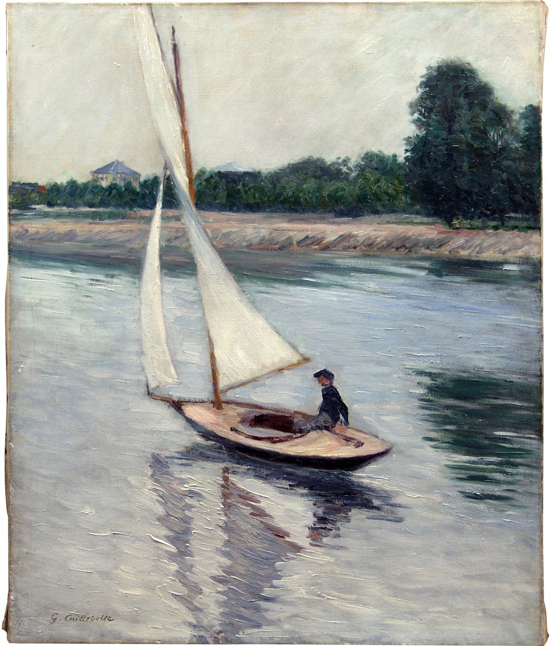 Vitorlás hajó a Szajnán Argenteuil-nél alkotó: Gustave Caillebotte