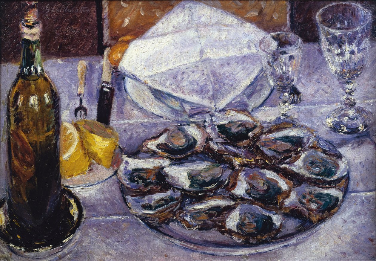 Csendélet osztrigával, 1881 alkotó: Gustave Caillebotte