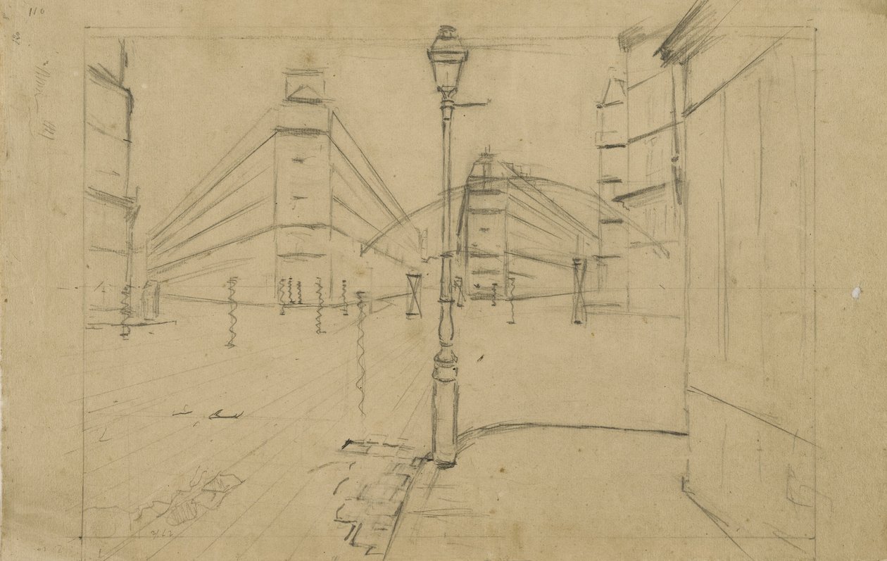 Tanulmány a Paris Street számára, Esős nap, 1877 alkotó: Gustave Caillebotte