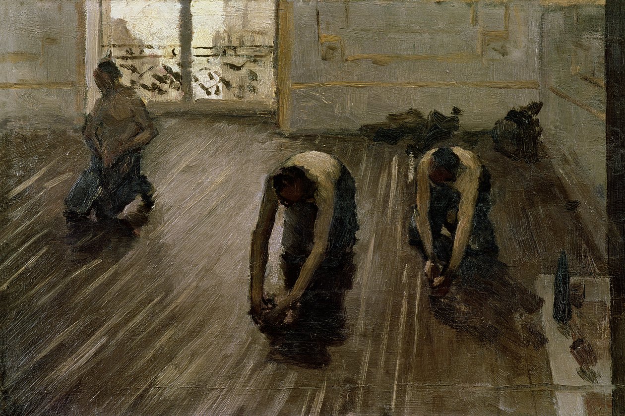 Tanulmány a parkettagyalukhoz, 1875 alkotó: Gustave Caillebotte