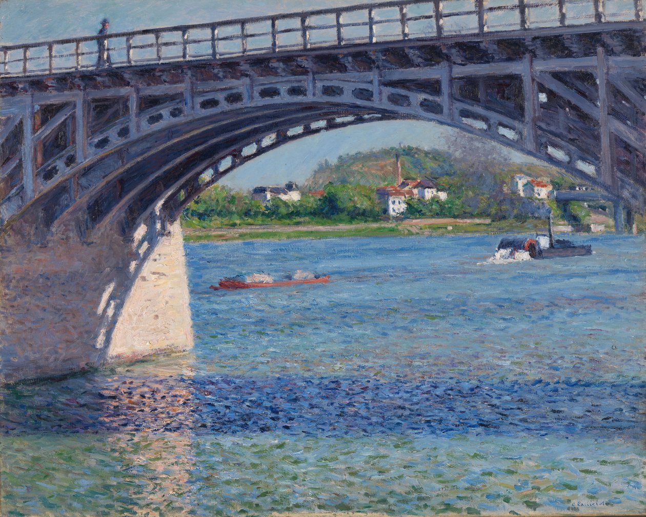 Az Argenteuil-híd és a Szajna alkotó: Gustave Caillebotte