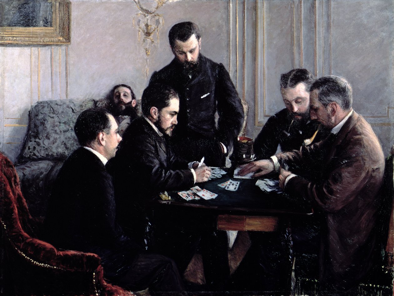 A Bezique-játék, 1881 alkotó: Gustave Caillebotte