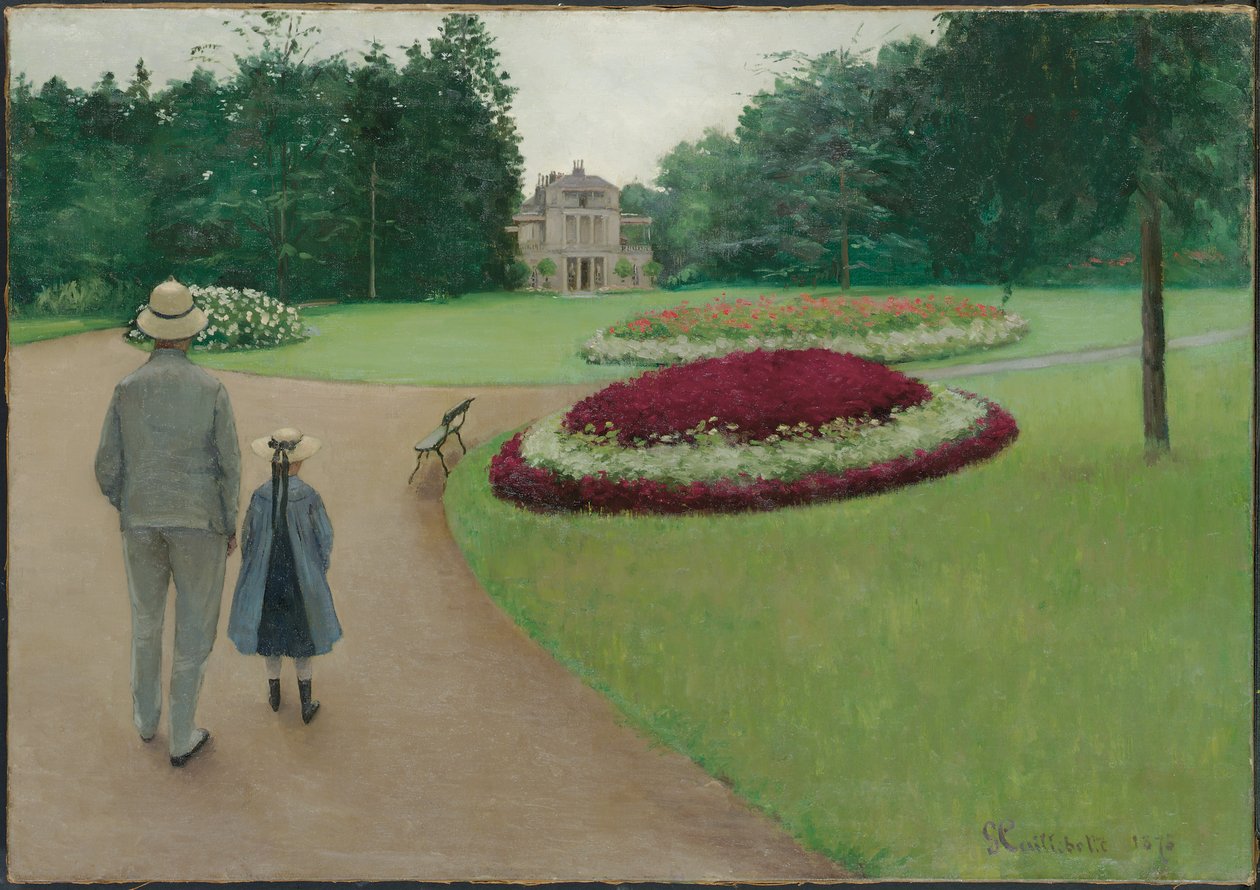 A yerresi Caillebotte ingatlan parkja, 1875 alkotó: Gustave Caillebotte