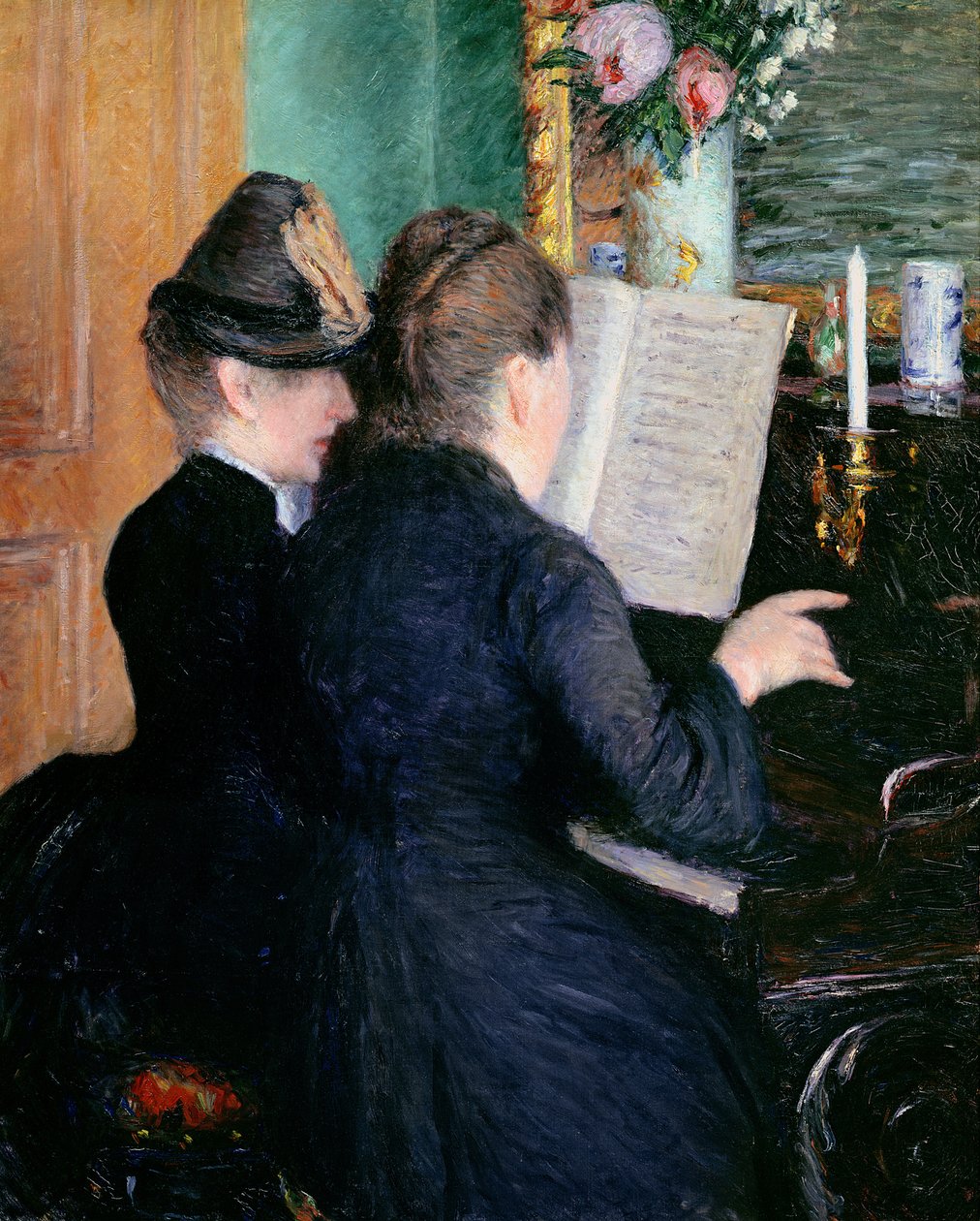 A zongoralecke, 1881. alkotó: Gustave Caillebotte
