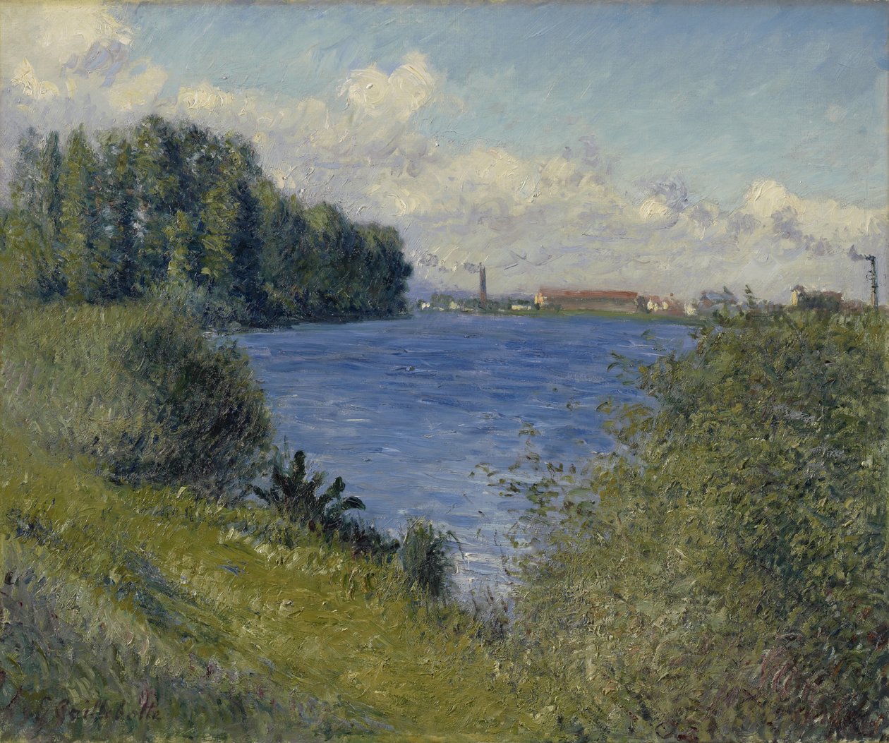 A Szajna Argenteuil-ban, 1892 körül (olaj, vászon) alkotó: Gustave Caillebotte