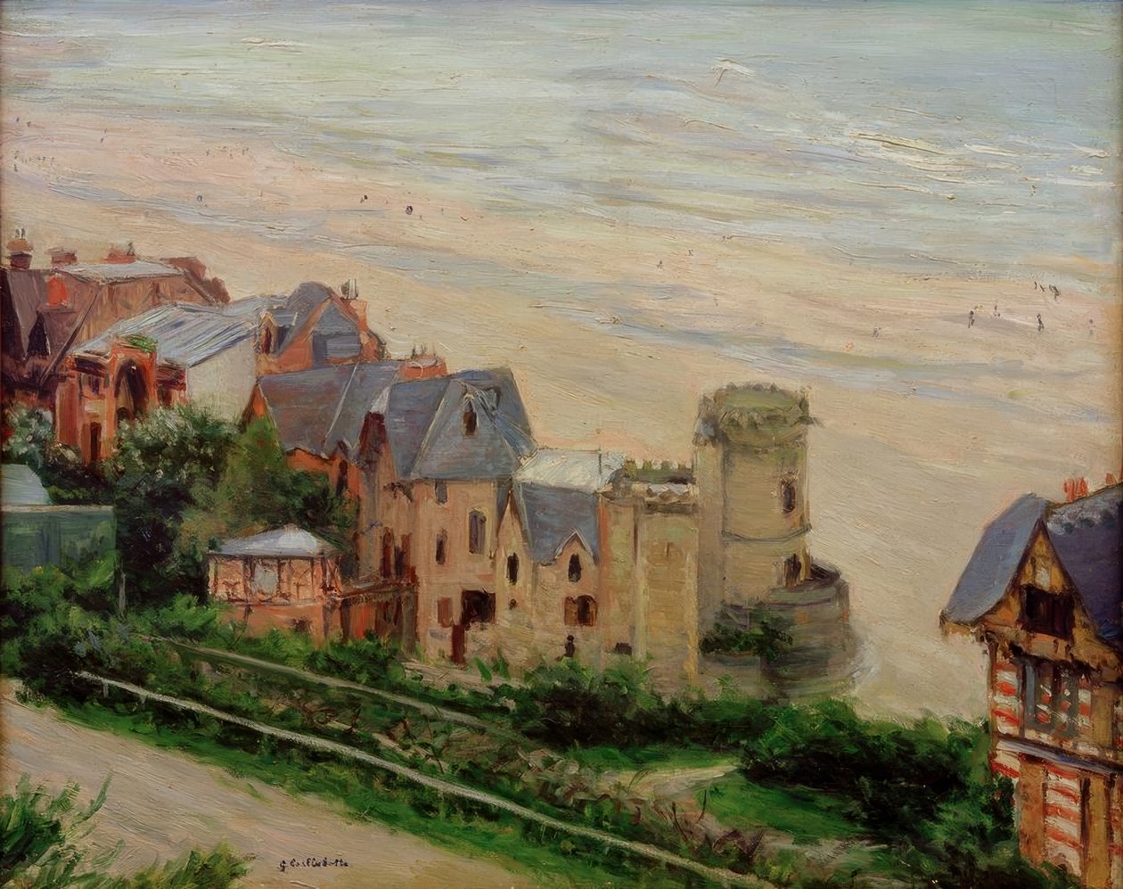 Trouville, a strand és a villák alkotó: Gustave Caillebotte
