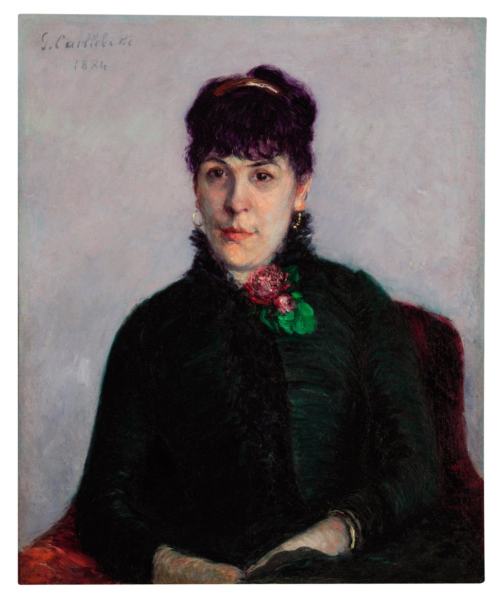 Nő rózsával, 1884 alkotó: Gustave Caillebotte
