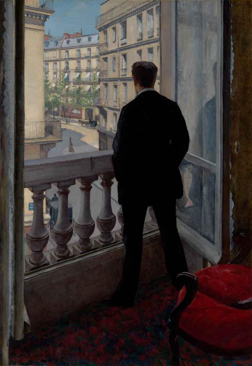 Fiatalember az ablakánál alkotó: Gustave Caillebotte