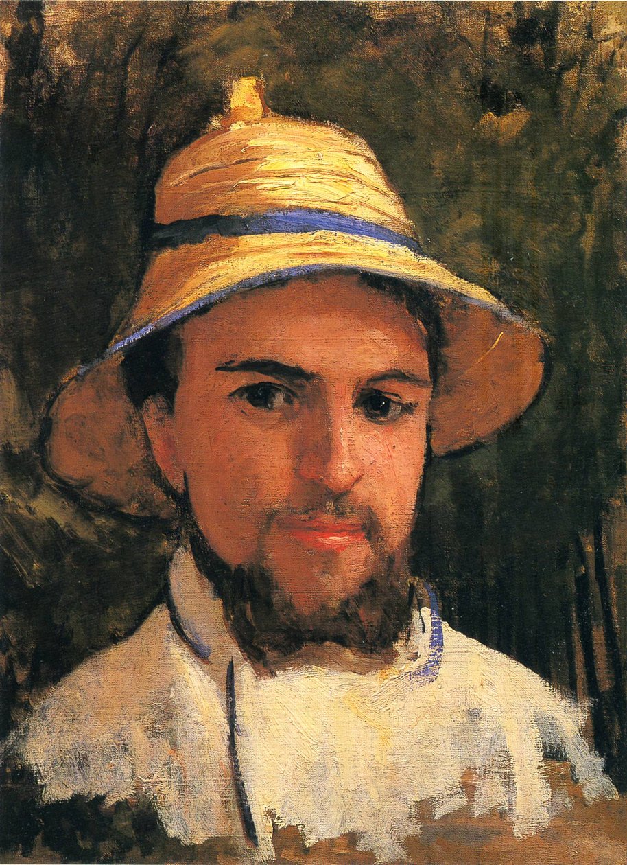 önarckép szalmakalapban alkotó: Gustave Caillebotte