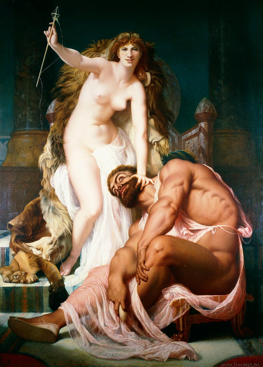 Herkules az Omphale lábánál, 1861 alkotó: Gustave Clarence Rodolphe Boulanger