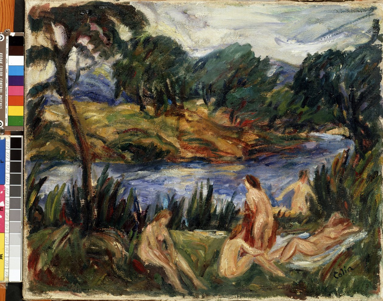 "Nők a folyónál" (Women at the river) Gustave Colin (1829-1910) festménye Olaj, vászon. Expresszionizmus. Mikalojus Konstantinas Ciurlionis Szépművészeti Múzeum, Kaunas, Litvánia alkotó: Gustave Colin