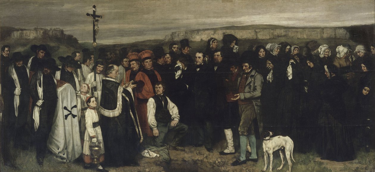 Egy temetés Ornansban Egy festmény emberi alakokról, egy ornansi temetés története, 1849-1850 alkotó: Gustave Courbet