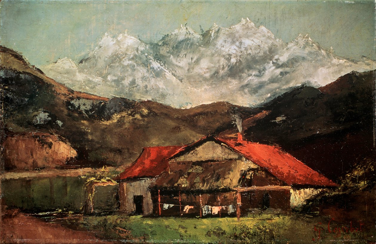 Kunyhó a hegyekben, 1874 alkotó: Gustave Courbet