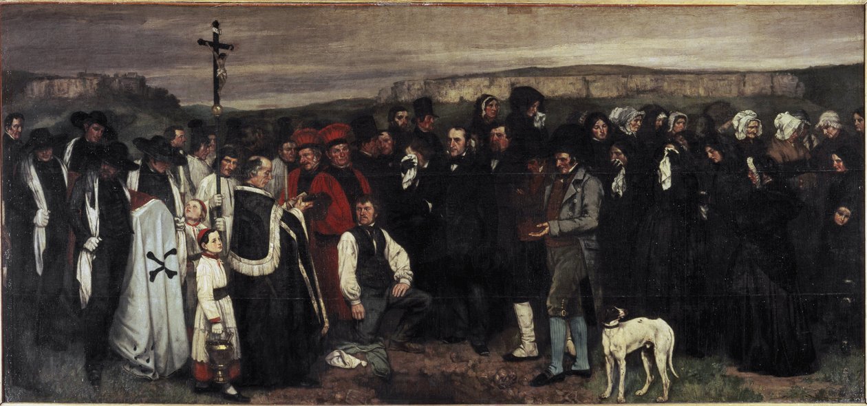 Temetés Ornansban – Olaj, vászon alkotó: Gustave Courbet