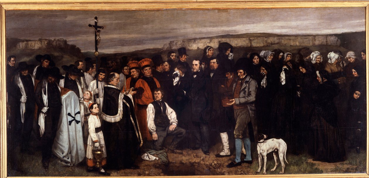 Temetés Ornansban. Gustave Courbet (1819-1877) festménye alkotó: Gustave Courbet