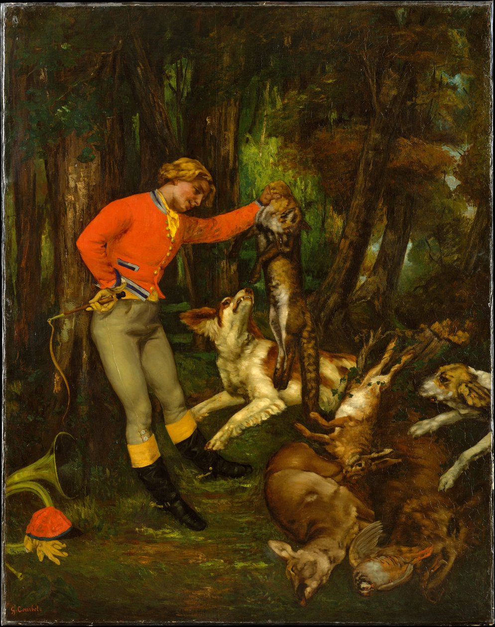 A vadászat után alkotó: Gustave Courbet