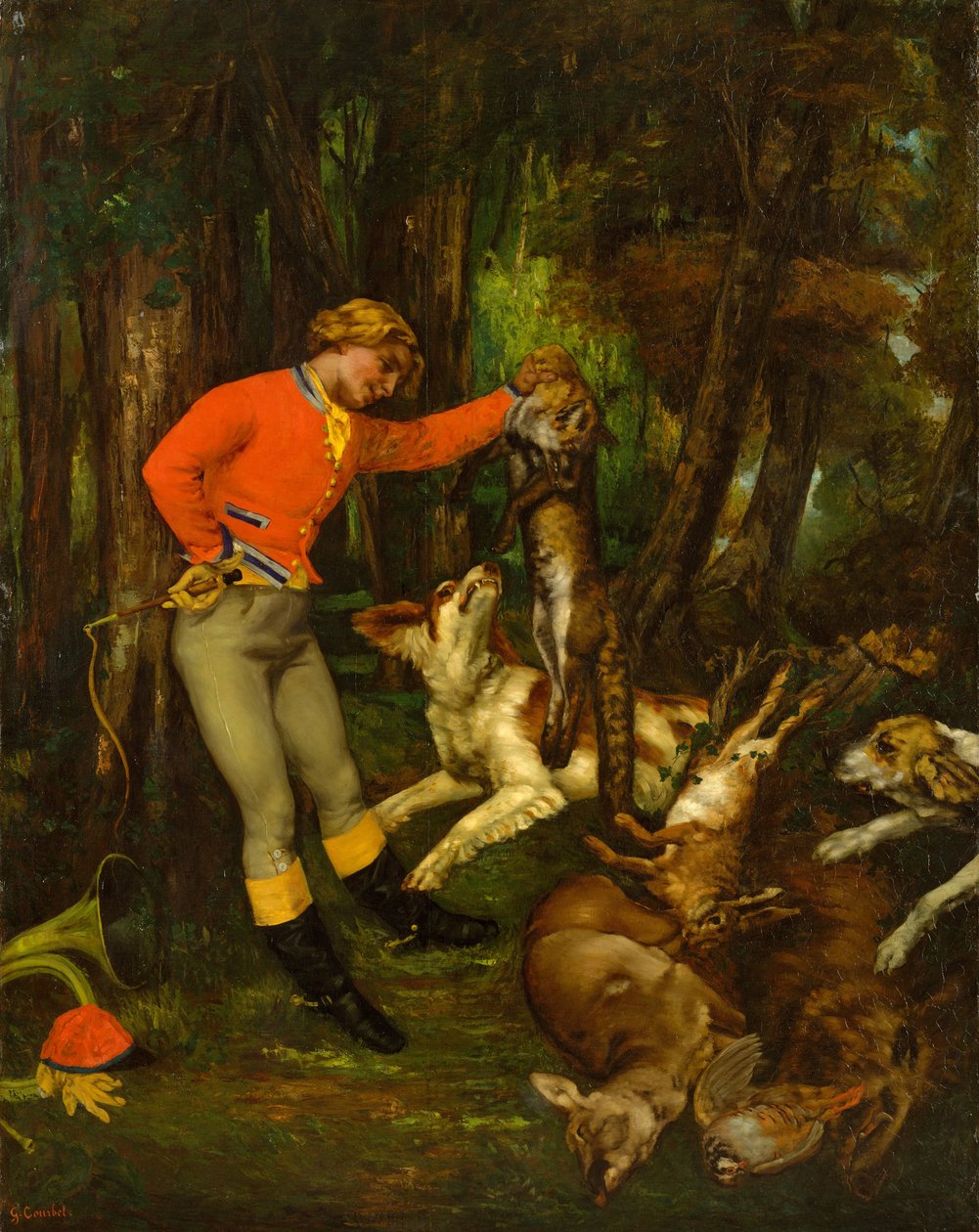 A vadászat után, 1859 körül alkotó: Gustave Courbet