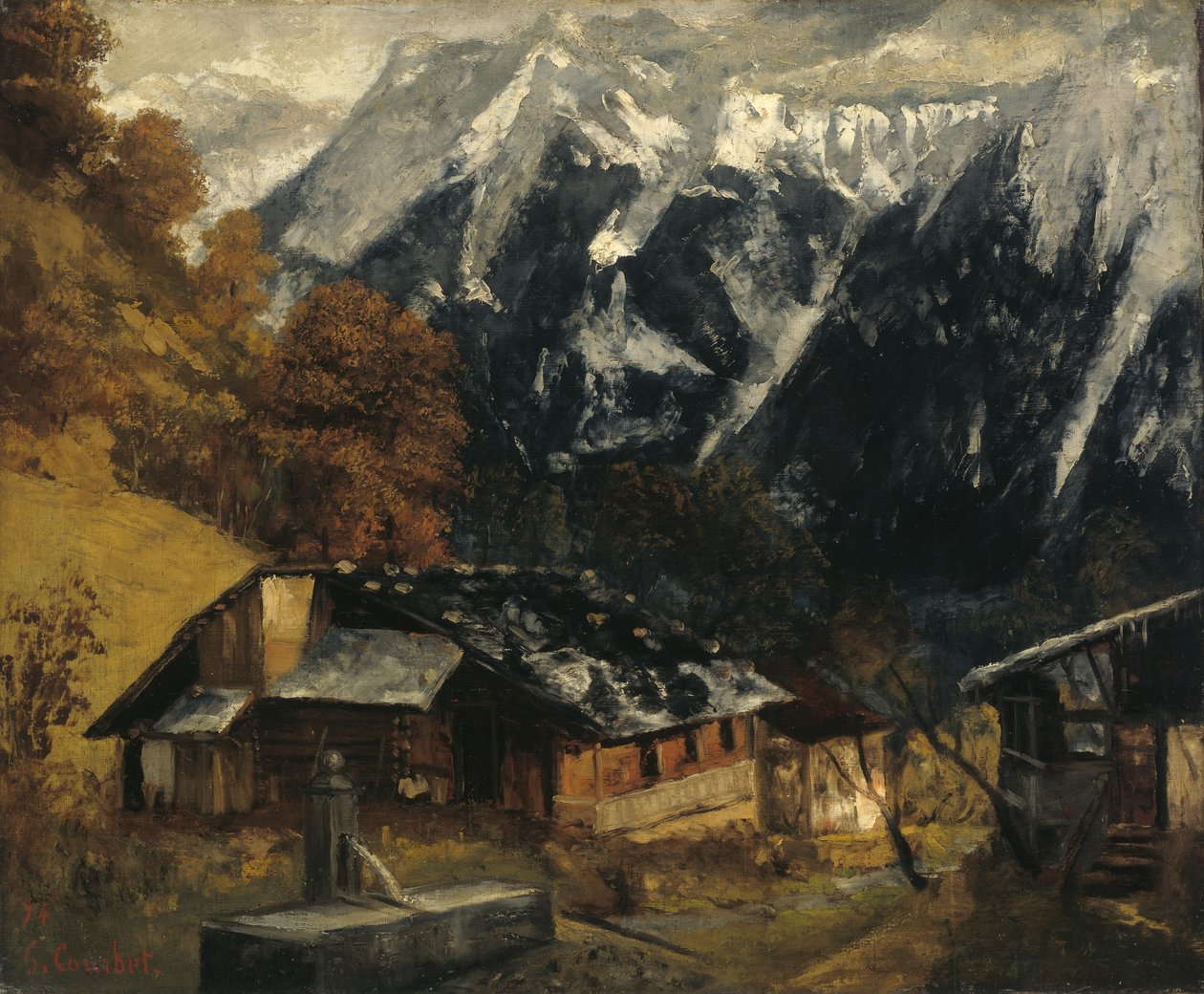 Alpesi jelenet, 1874 alkotó: Gustave Courbet