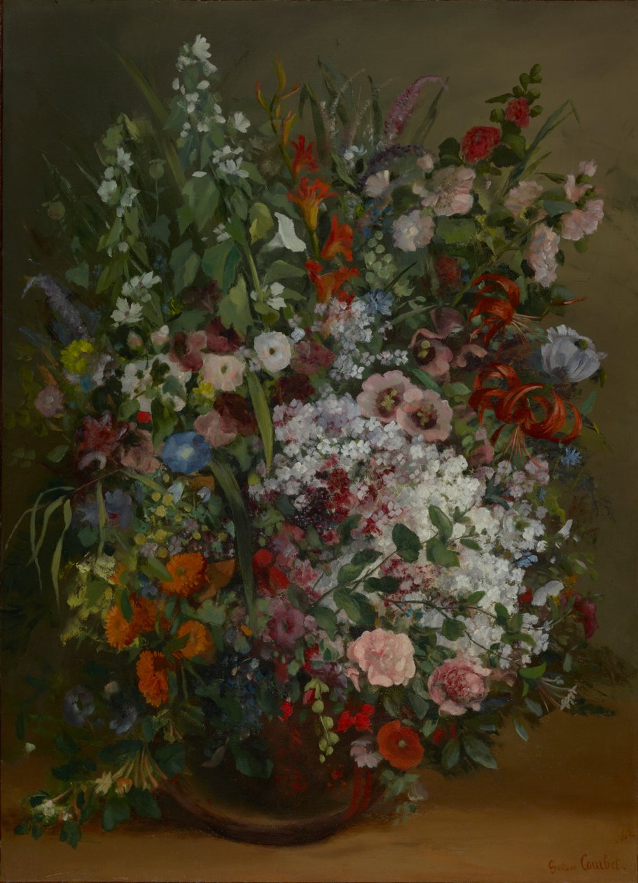 Virágcsokor vázában (olaj, vászon) alkotó: Gustave Courbet