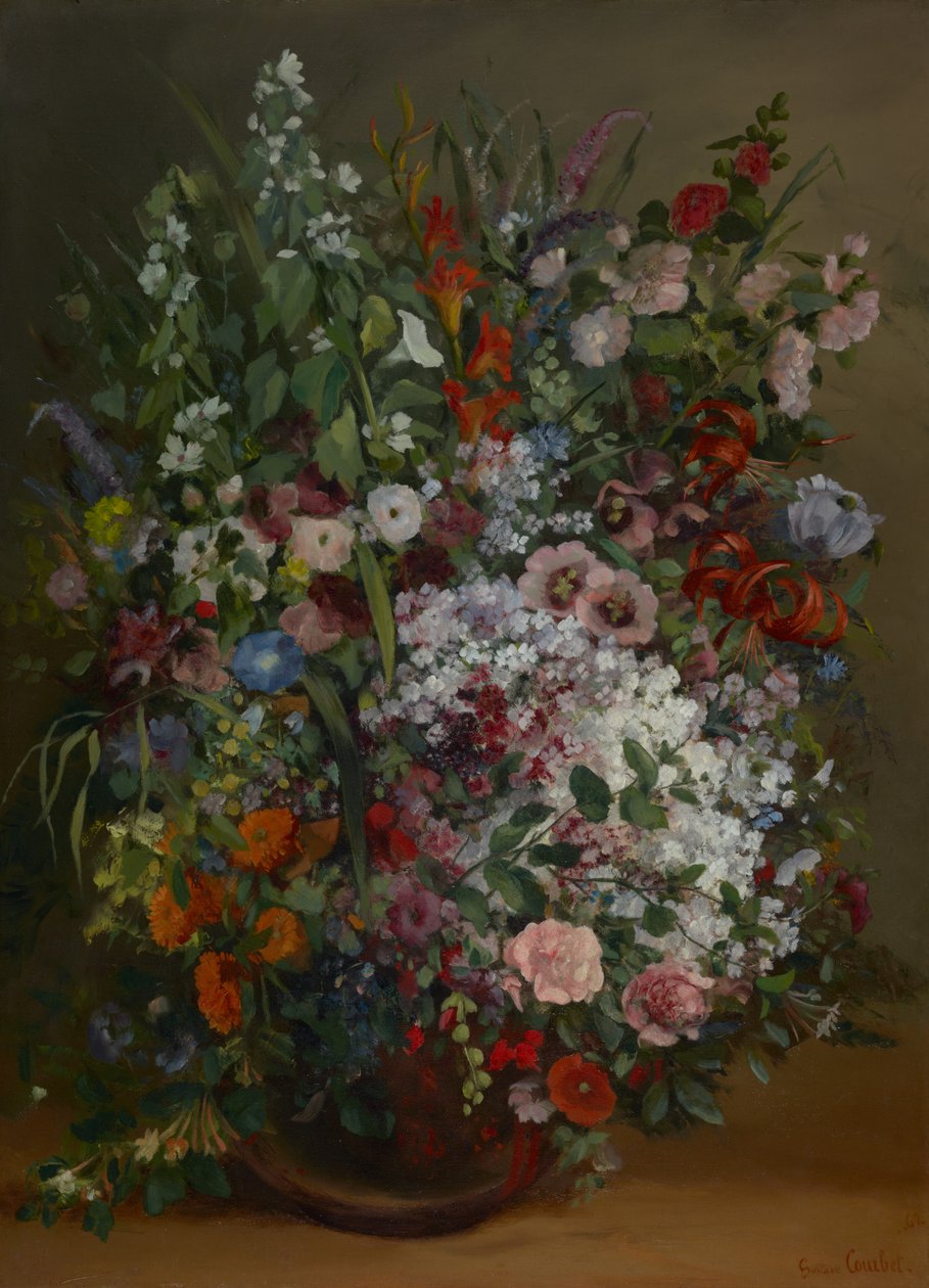 Virágcsokor vázában alkotó: Gustave Courbet