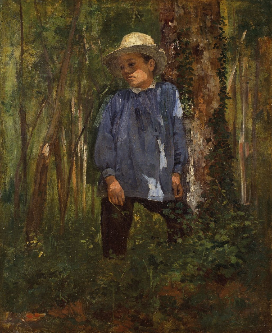 Fiú az erdőben, 1860 körül (olaj, vászon) alkotó: Gustave Courbet