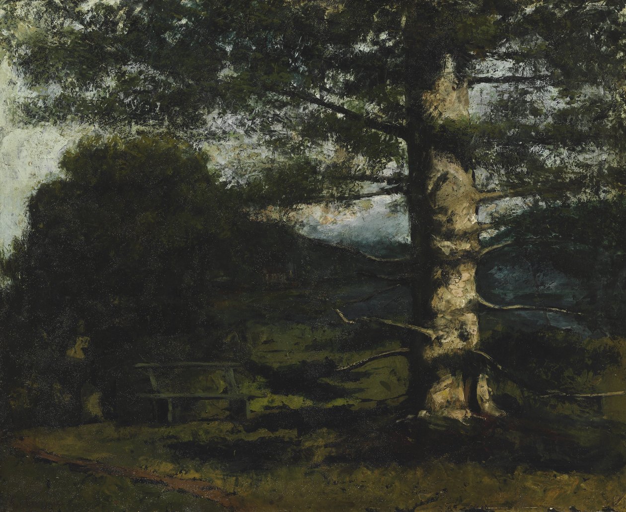 Cédrusfa Hauteville-ben alkotó: Gustave Courbet