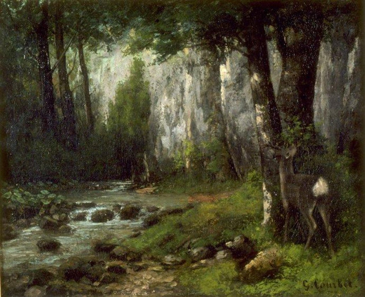 Courbet - Szarvas az erdőben, 1839-1877 körül alkotó: Gustave Courbet