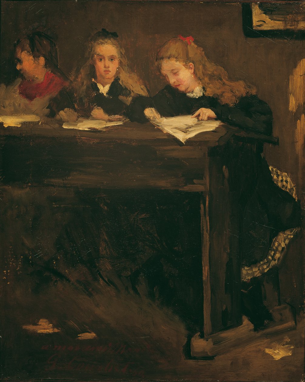Három iskolás lány alkotó: Gustave Courbet