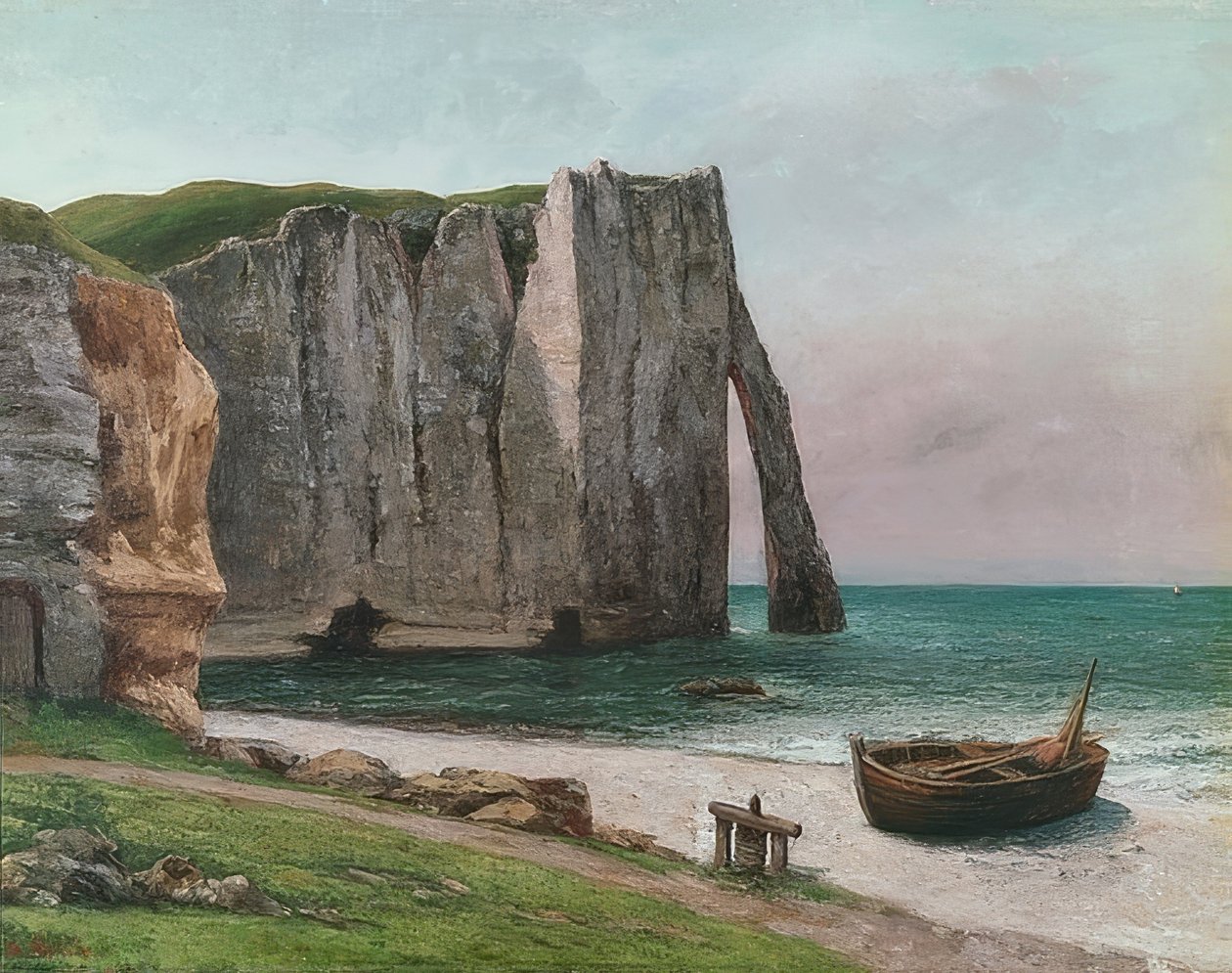 Felsen von Etretat (Étretat szikla). 1869 alkotó: Gustave Courbet
