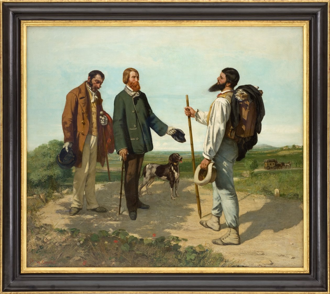 Francia: La Rencontre, ou Bonjour Monsieur Courbet A találkozó, vagy Bonjour, Monsieur Courbet! alkotó: Gustave Courbet