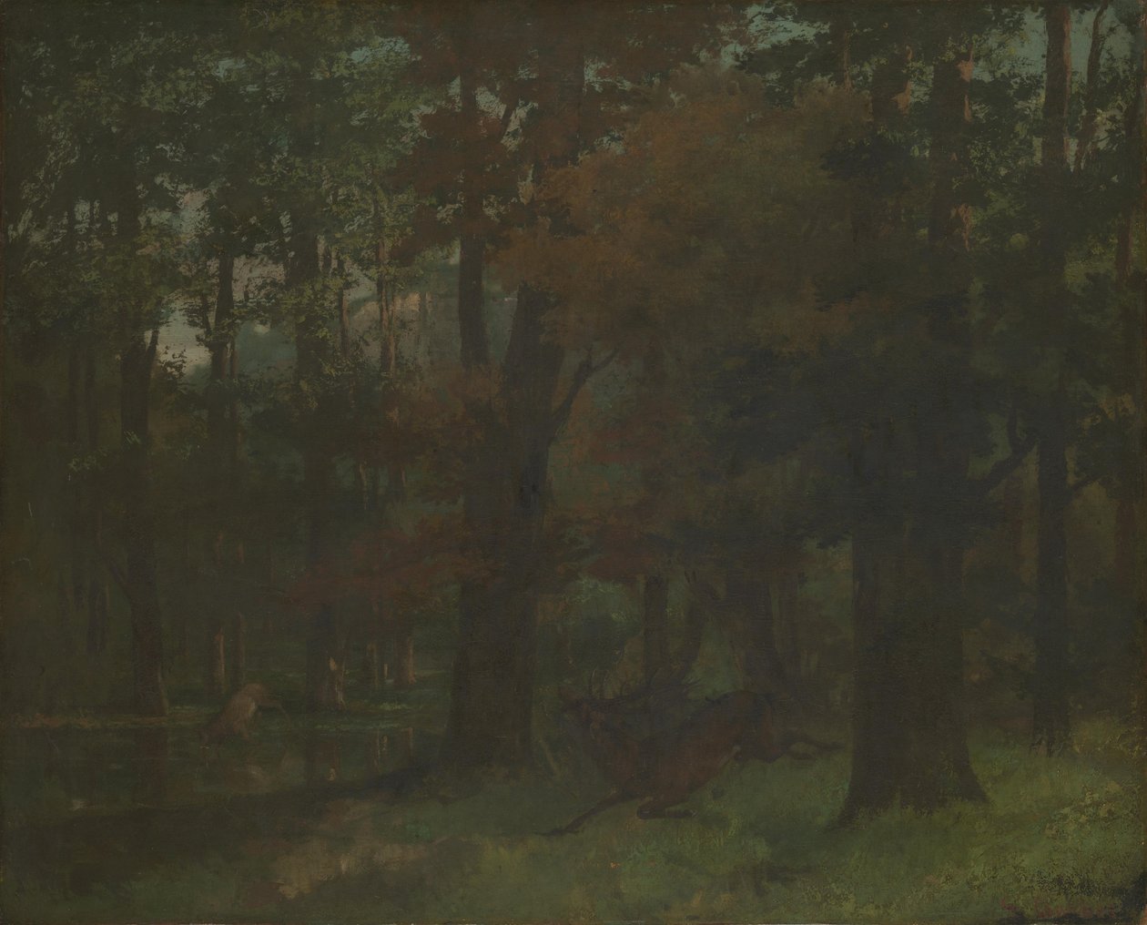 Az erdőben alkotó: Gustave Courbet