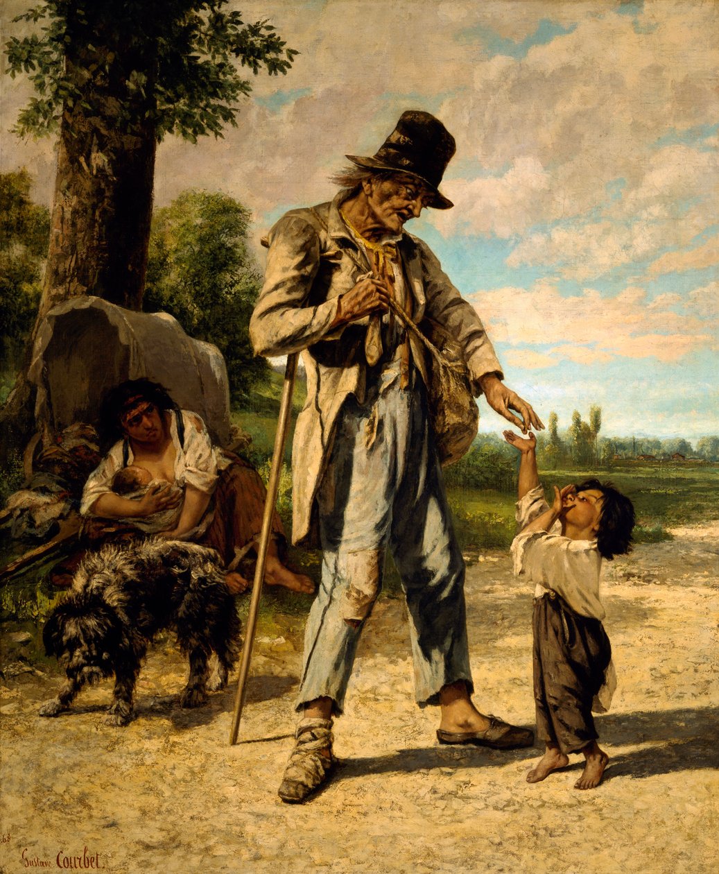 Egy koldus alamizsnája (olaj, vászon) alkotó: Gustave Courbet