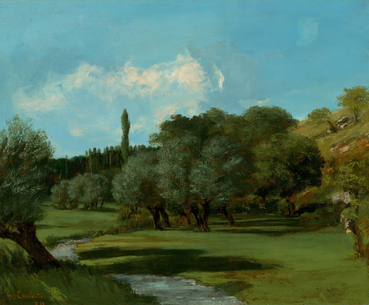 La Bretonnerie az Indrei Tanszéken, 1856. alkotó: Gustave Courbet