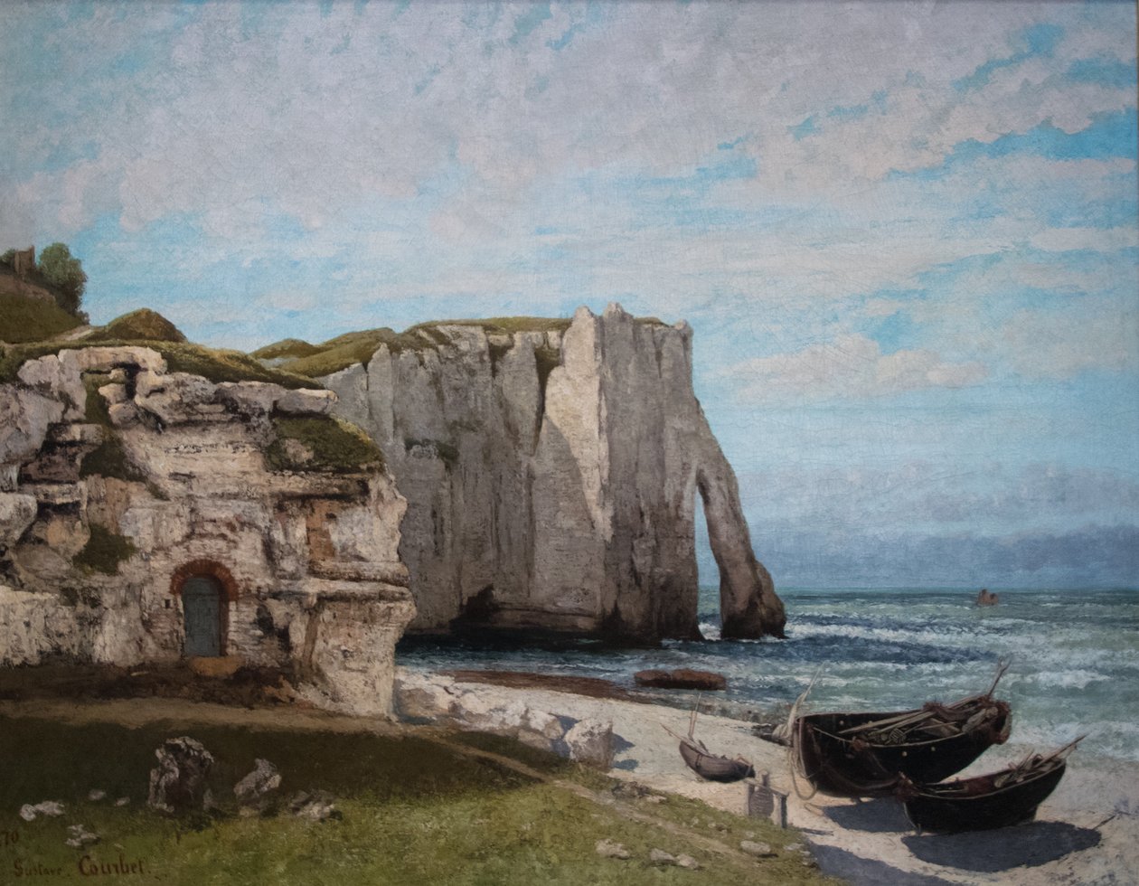 Étretat sziklái a vihar után alkotó: Gustave Courbet
