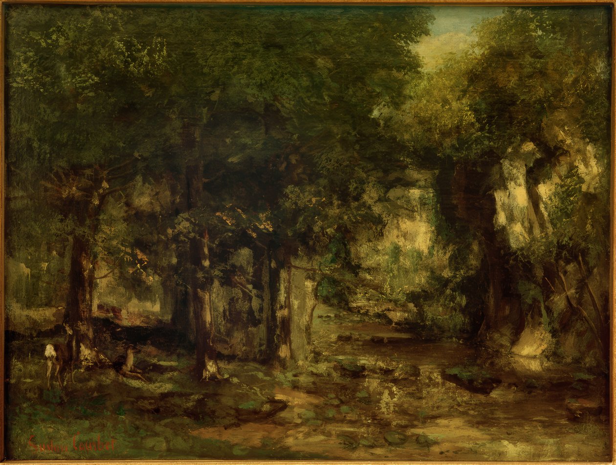 A Plaisir-Fontaine-pataknál lévő szarvaskunyhó alkotó: Gustave Courbet
